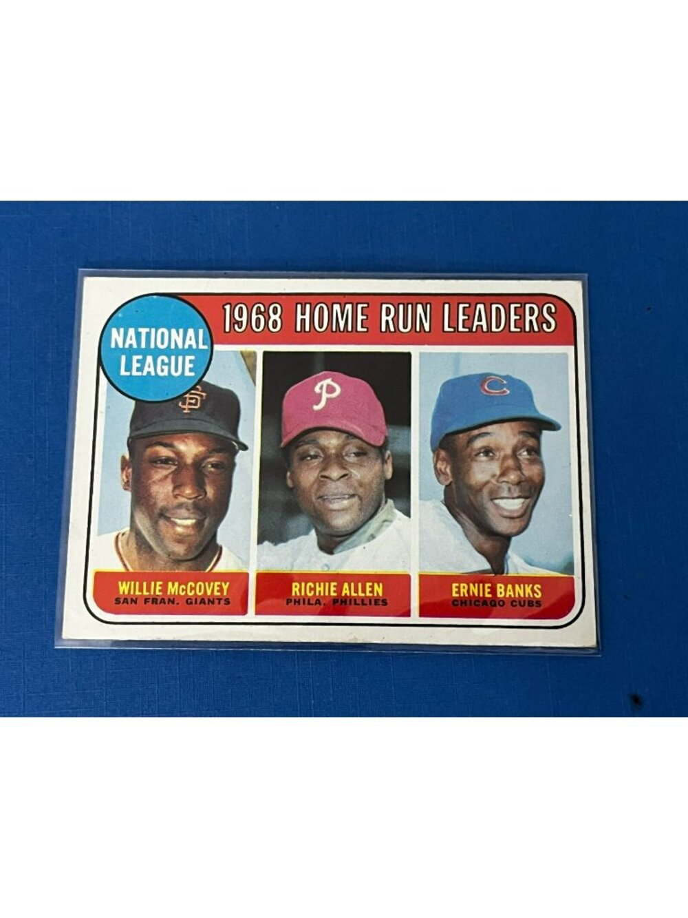 1969 Topps #6 McCovey Allen Banks NL Home Run Leaders EX/MT
